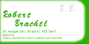 robert brachtl business card